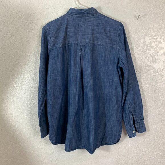 Loft "The Softened "L/S Chambray Button Front Shirt - Picture 8 of 9